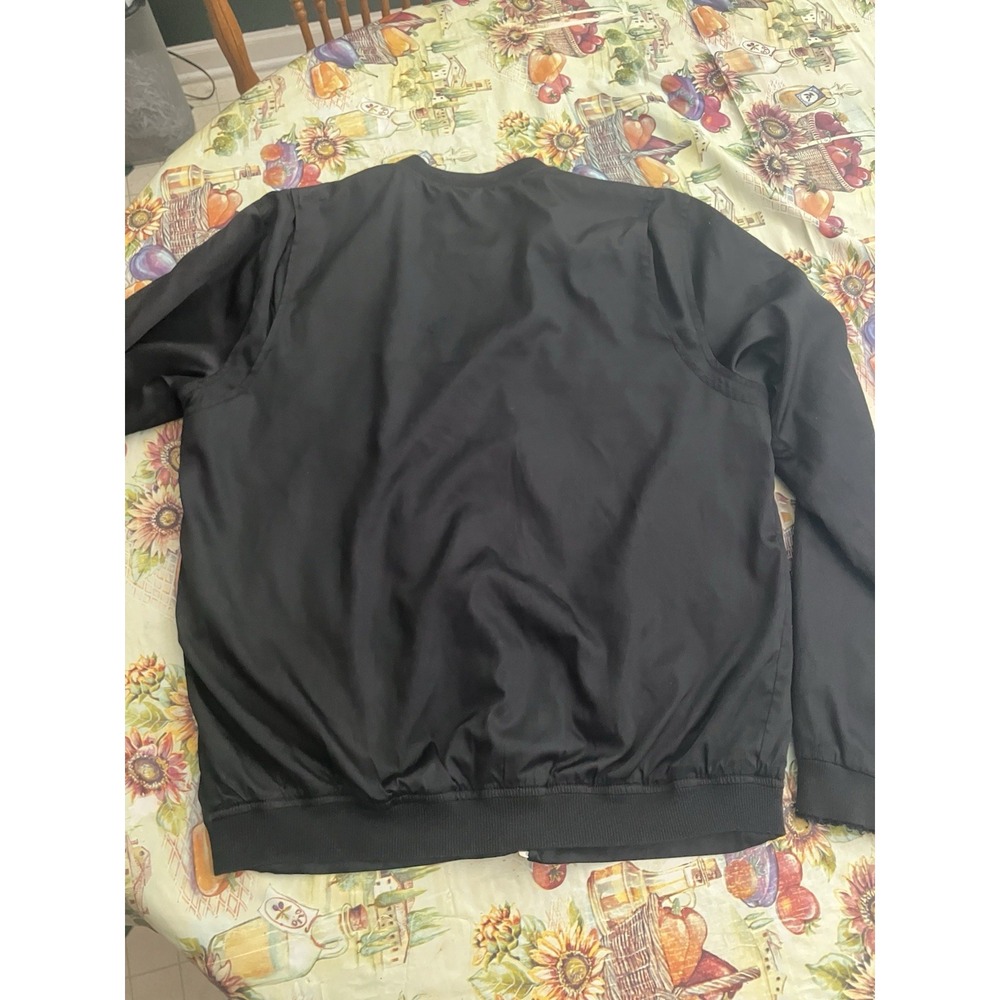 Adidas Originals Adicolor Trefoil Satin Bomber Jacket Mens M Black X41747 - Picture 13 of 15